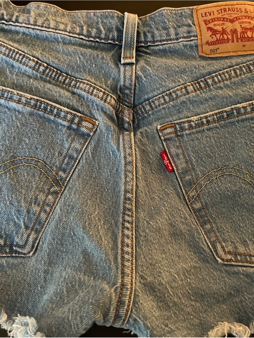 Levi's Light Blue Denim Jean Shorts